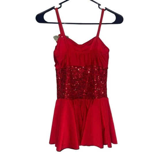 Revolution Adult small Christmas red valentines jazz tap dance recital costume - Picture 3 of 5